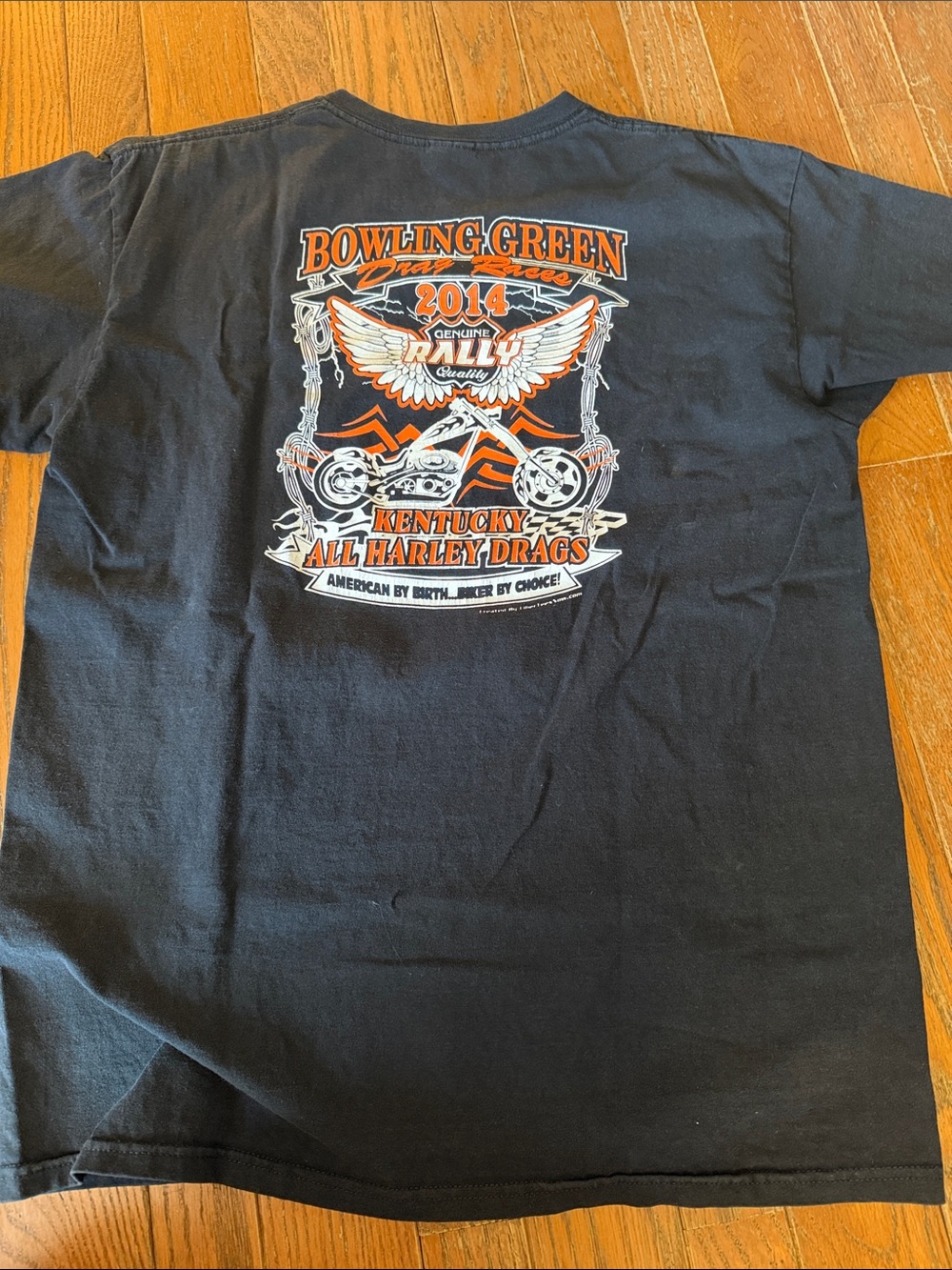 Gildan Black Short-Sleeve Bowling Green 2014 Harley Drags Graphic Tee